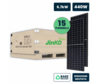 Set 6.6kW con 15 Pannelli Solari Fotovoltaici Moduli 440W JINKO Solar TIER-1 Tiger Neo, Monocristallini N-Type TOPCon, Black Frame IP67/IP68 1762x1134x30mm