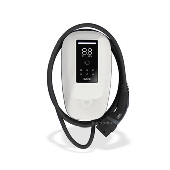 Daze Stazione di Ricarica Dazebox Home T 22.2kW Trifase 32A, IP55 IK10, WiFi e Bluetooth, Wall Box Bianco con Schermo, 3 Tessere RFID Incluse, Cavo Tipo 2 Lunghezza 5m