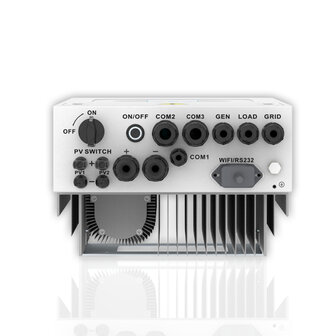 V-TAC Inverter Fotovoltaico Deye Monofase Ibrido On-Grid/Off-Grid 5kW, Doppio MPPT, CEI 0-21, Schermo LCD Touch, WiFi e TA Inclusi, Garanzia 10 Anni IP65