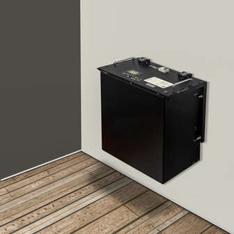 Batteria di Accumulo 9.6kWh al Litio-Ferro-Fosfato LiFePO4 BMS Integrato Incluse Staffe per Ancoraggio a Muro per Inverter Fotovoltaici CEI 0-21 48V 200Ah Garanzia 10 Anni