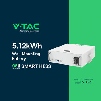 Batteria di Accumulo 5.12kWh al Litio-Ferro-Fosfato LiFePO4 BMS Integrato per Inverter Fotovoltaici CEI 0-21 51.2V 100Ah Garanzia 10 Anni