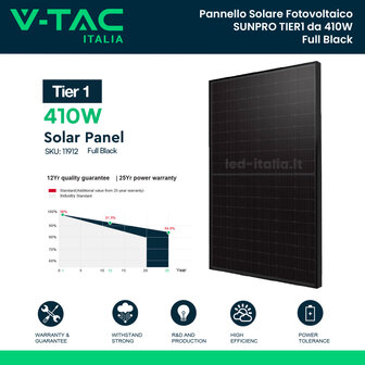 KIT Fotovoltaico Monofase 5kW con Inverter Ibrido, 12 Moduli TIER-1 410W (4.92kW) Full Black con Accumulo LFP 6kWh e Quadro Combinato 1-1 AC-DC 5kW