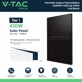 KIT Fotovoltaico Monofase 6kW con Inverter Ibrido, 15 Moduli TIER-1 410W (6.15kW) Full Black, Quadro Combinato 2-2 AC-DC 6kW senza Accumulo