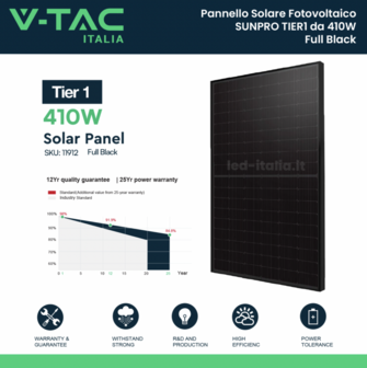 KIT Fotovoltaico Monofase 8kW con Inverter Ibrido, 24 Moduli TIER-1 410W (9.84kW) Full Black con Accumulo LFP 10kWh