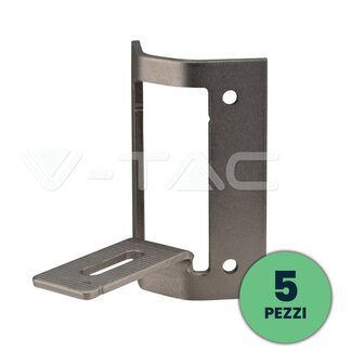 Staffe di Acciaio per Fissaggio Pannelli Solari Fotovoltaici su Lamiera Grecata per Posa Orizzontale (Confezione 5 Pezzi)