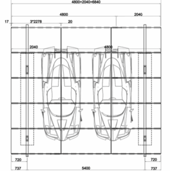 Struttura in Alluminio per Carport Fotovoltaico, 1-2 Posti Auto, fino a 15 Pannelli Solari