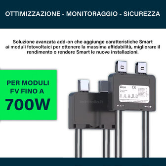 Ottimizzatore di Potenza Deye Smart per Pannelli Solari Fotovoltaici fino a 700W 80V 15A