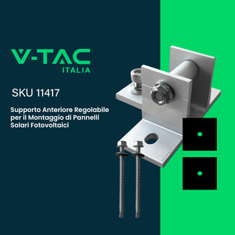 Kit Struttura in Alluminio per montaggio 6 Pannelli Fotovoltaici 35mm per installazione su Tetto Piano con Inclinazione Variabile