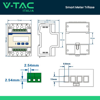 Meter CHINT Trifase Contatore Bidirezionale 3*230V/400V RS485 per Misurazione Precisa e Controllo Energetico Avanzato