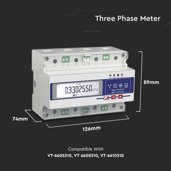 Meter Contatore Bidirezionale Trifase per Monitoraggio Consumo Energetico per Inverter XG Series