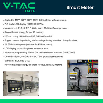 Meter DFUN Trifase Contatore Bidirezionale 3*230V/400V RS485 per Misurazione Precisa e Controllo Energetico Avanzato