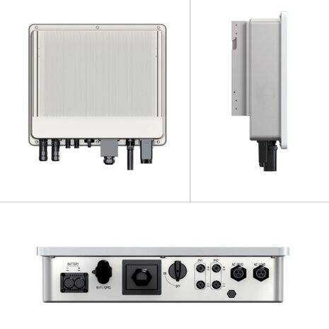 SINEXCEL Inverter Fotovoltaico Isuna Monofase Ibrido On-Grid/Off-Grid 5kW, Doppio MPPT, CEI 0-21, WiFi e Meter Inclusi, Garanzia 10 Anni IP65