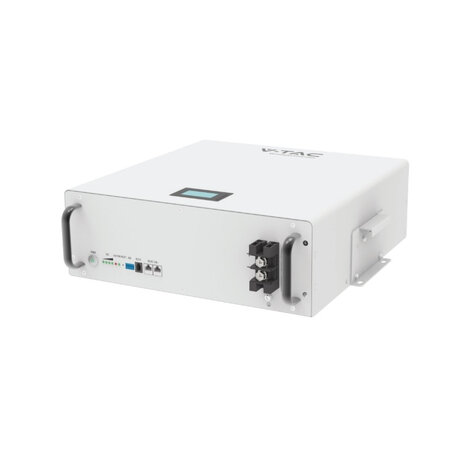 Batteria di Accumulo 5.12kWh al Litio-Ferro-Fosfato LiFePO4 BMS Integrato per Inverter Fotovoltaici CEI 0-21 51.2V 100Ah Garanzia 10 Anni