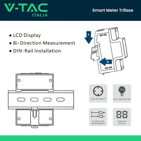 Meter CHINT Trifase Contatore Bidirezionale 3*230V/400V RS485 per Misurazione Precisa e Controllo Energetico Avanzato